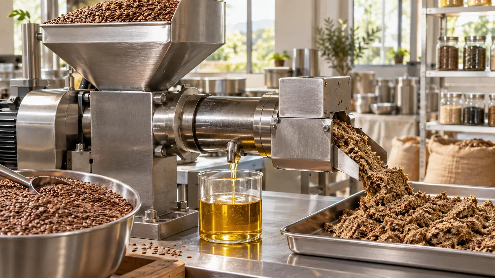 Cold-Pressed Oils & Press-Cake Valorization material and process detail